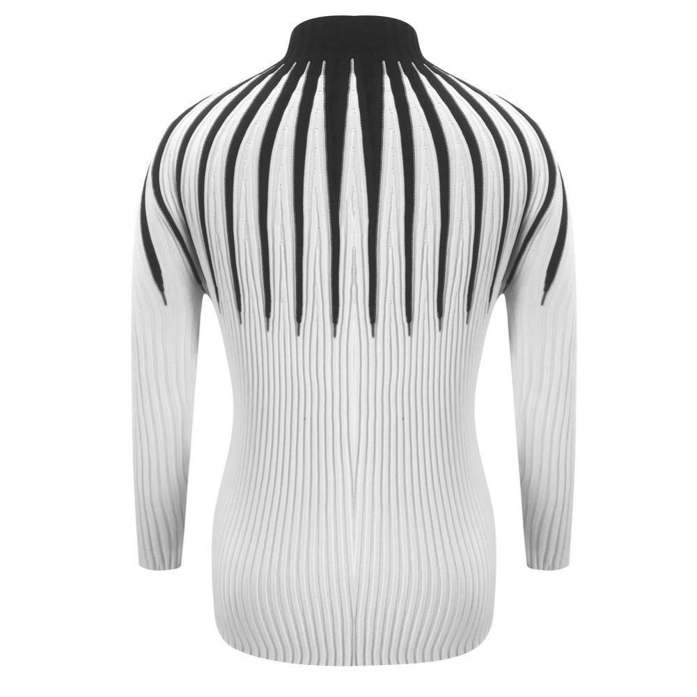 Knitted Black/White Stripped Sweater