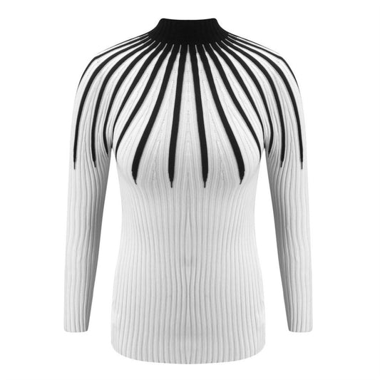 Knitted Black/White Stripped Sweater