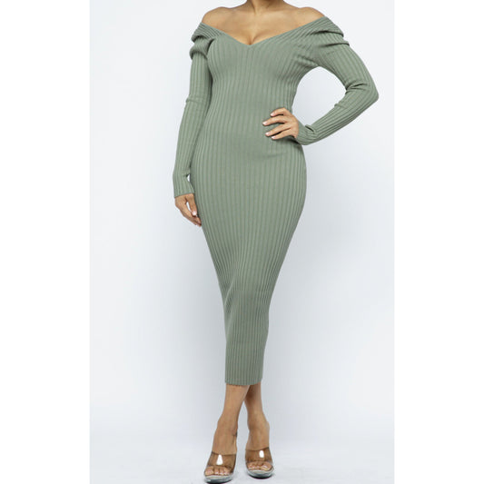 Sexy Long Sleeve Maxi Dress