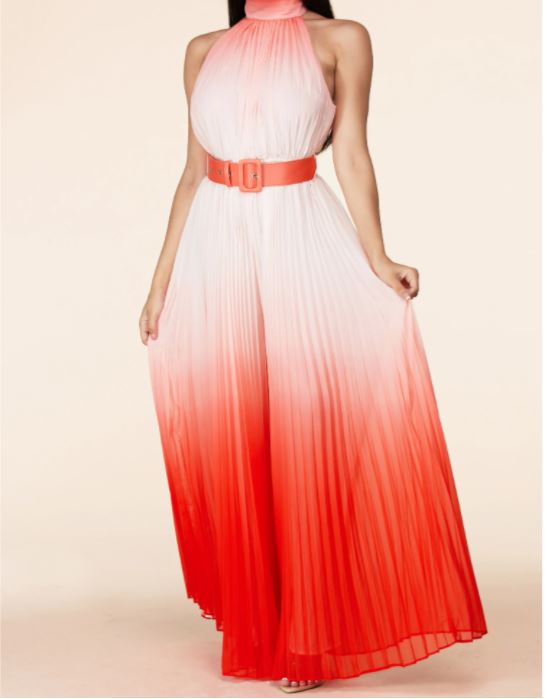 Ombre Pleated Jumpsuit