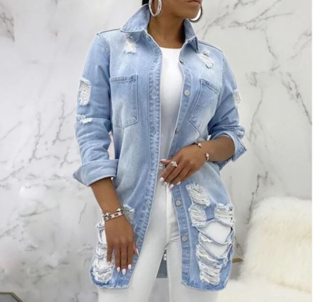 Ripped Denim Jacket