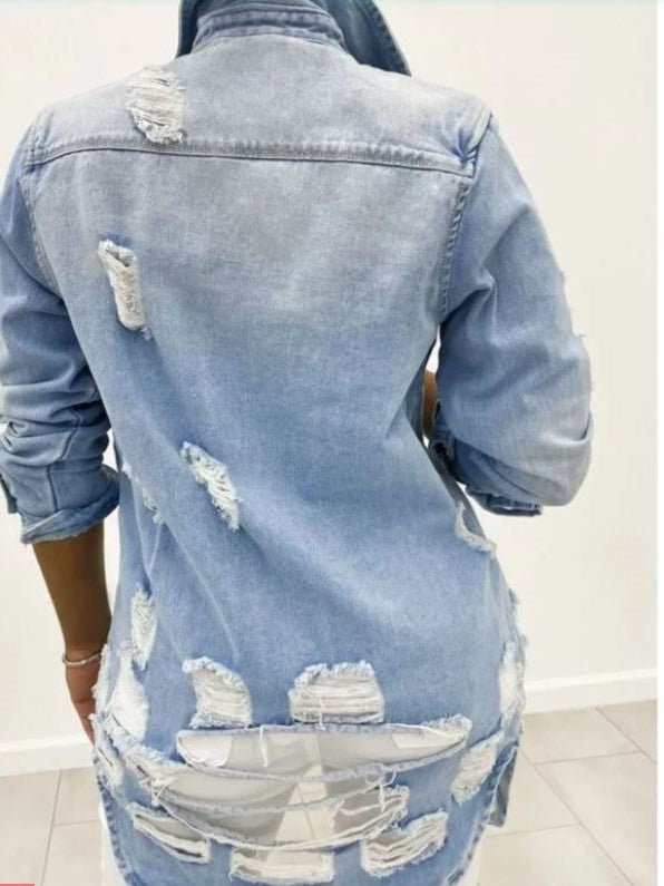 Ripped Denim Jacket