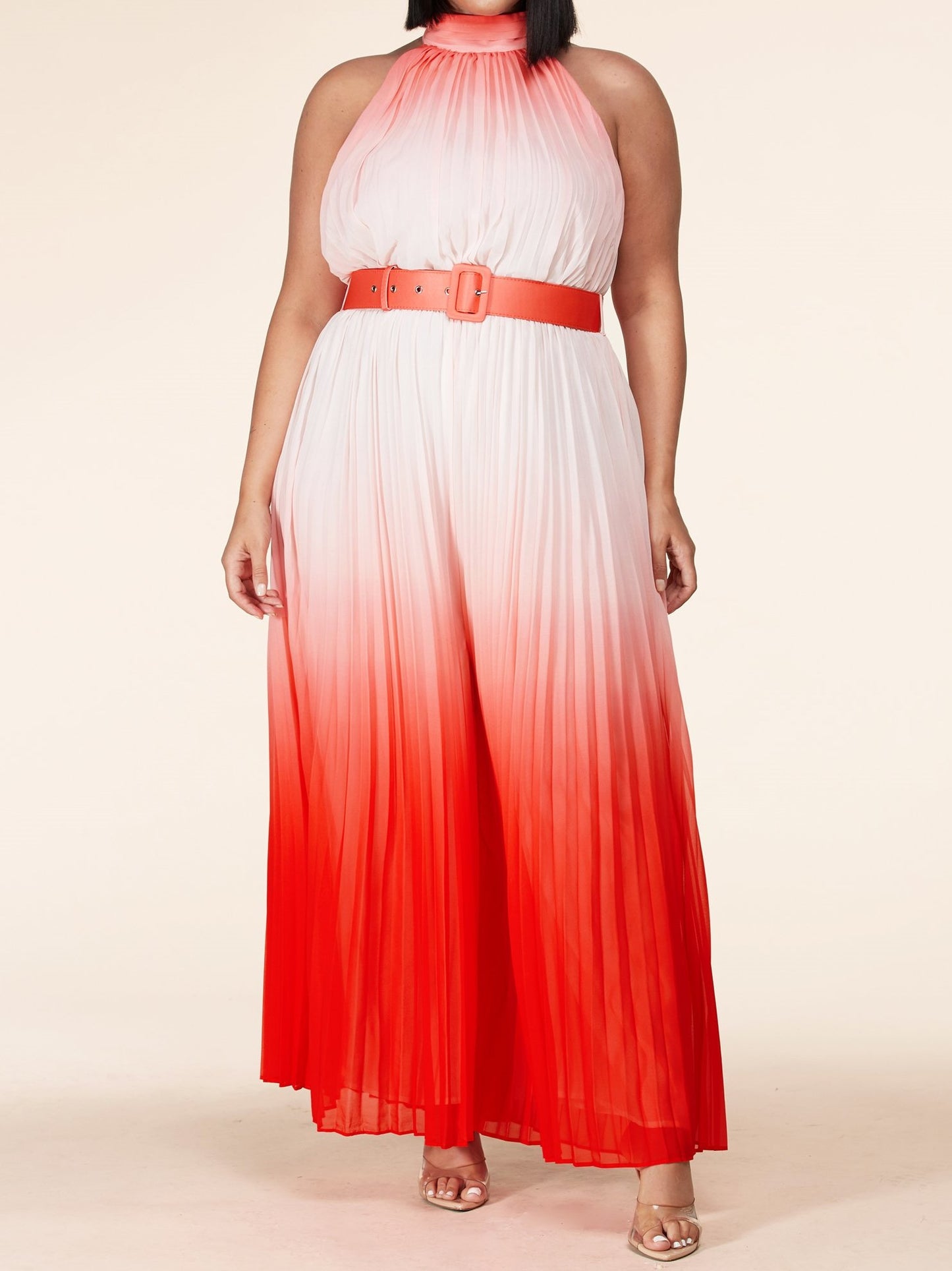 Ombre Pleated Jumpsuit